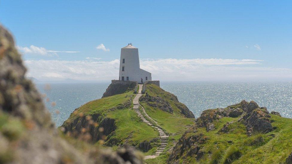 Llanddwyn Island's lighthouse in Anglesey