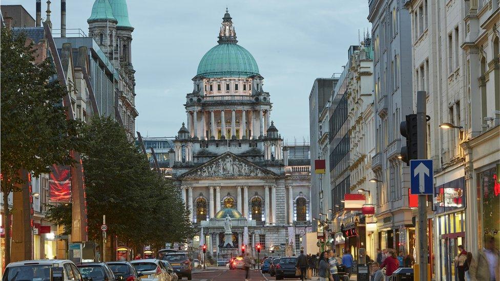 Belfast City Hall as seen from Donegall Place