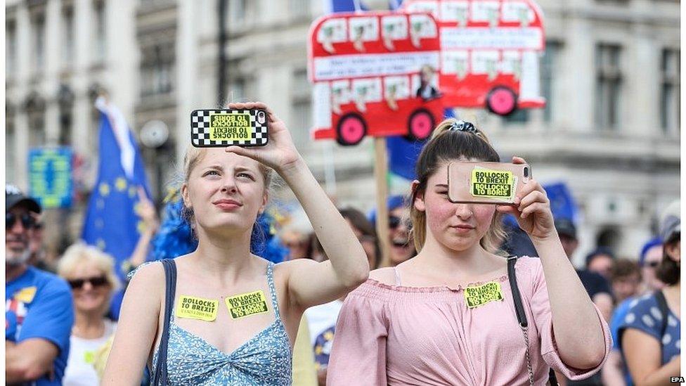 Anti-Brexit protesters in London