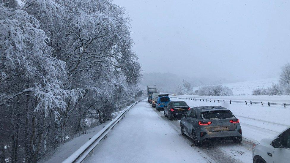 A9 winter conditions