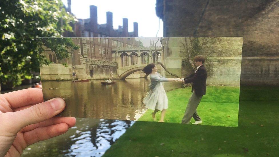 Movie scene from A Theory of Everything recreated