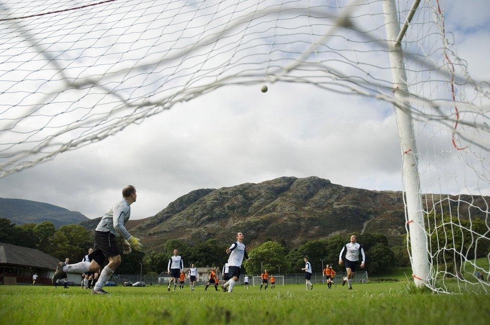 Coniston defending against Penrith in 2008