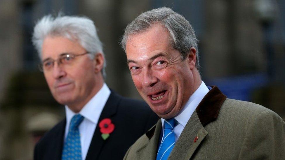 Nigel Farage with UKIP candidate John Bickley