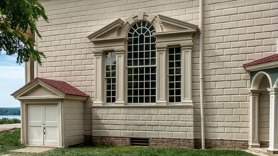 Detail of Mount Vernon window, Virginia, USA - building completed 1778