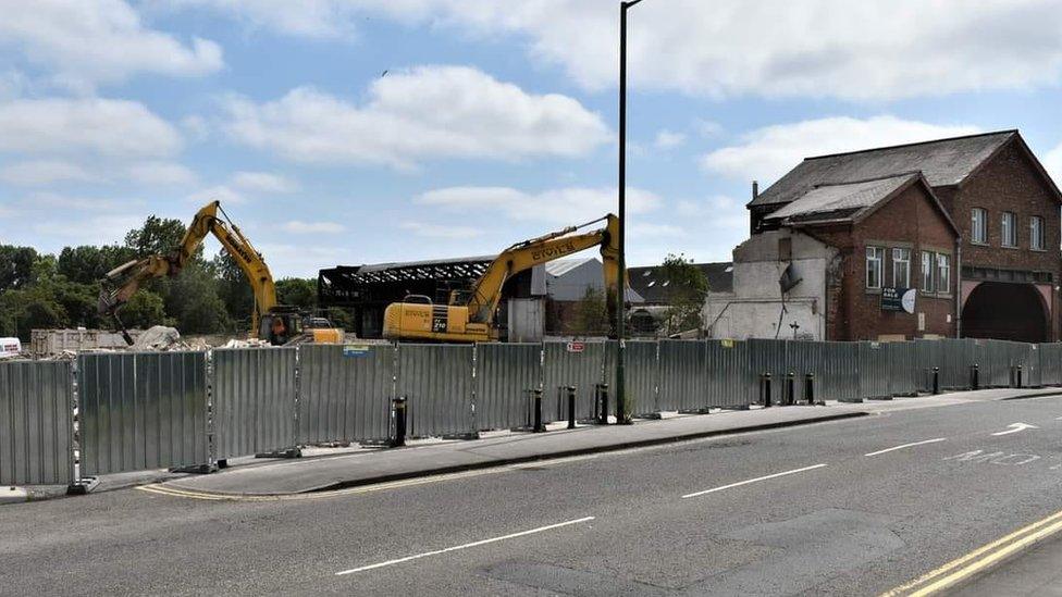 Depot being demolished