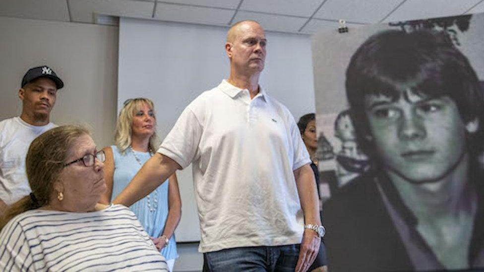 Richard Wershe Jr and his mother speak at a press conference