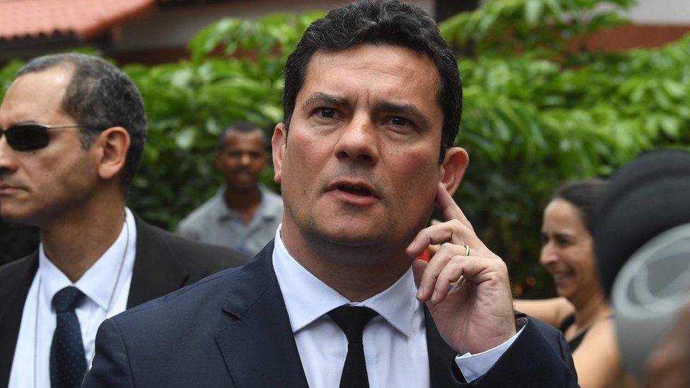 Sergio Moro leaving Mr Bolsonaro's house in rio de Janeiro on 1 November 2018