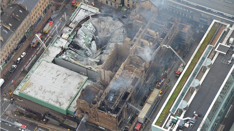 Aerial shot of art school and o2