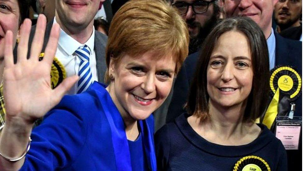 Nicola Sturgeon and Carol Monaghan