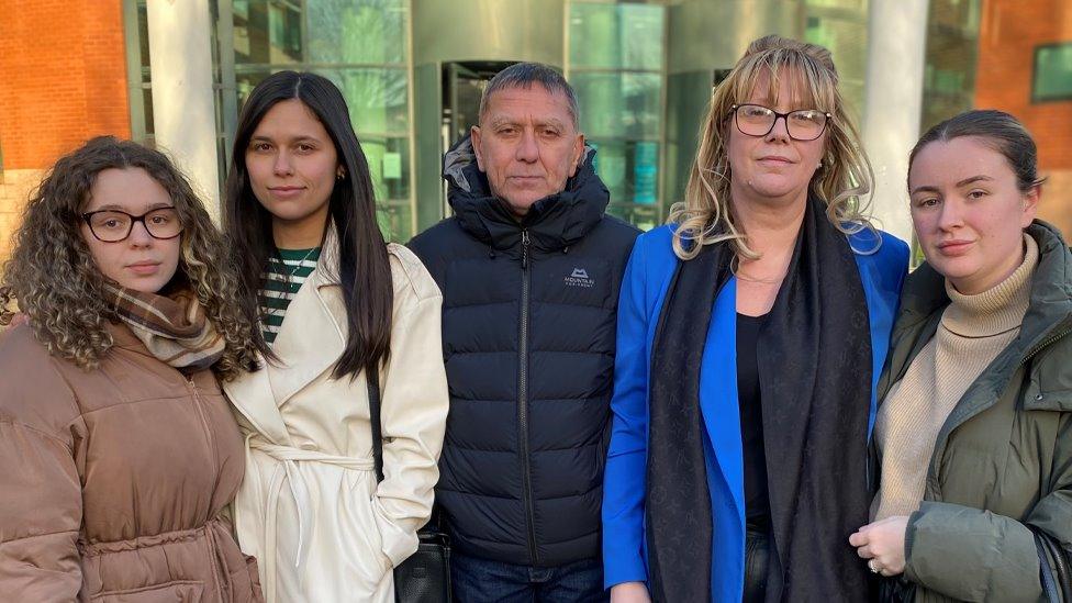 Dylan's family outside court