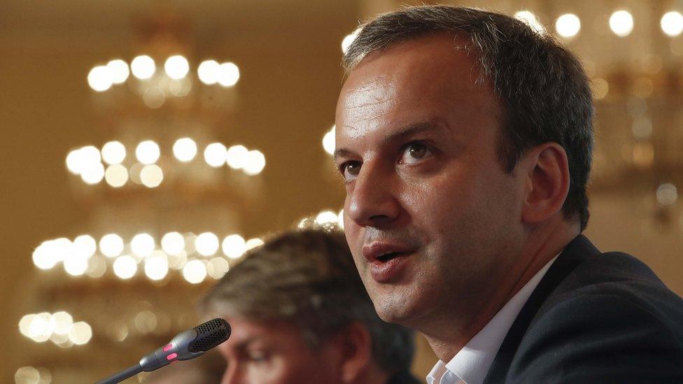 The 2018 football World Cup Local Organising Committee chairman Arkady Dvorkovich attends a news conference in Moscow, Russia July 14, 2018