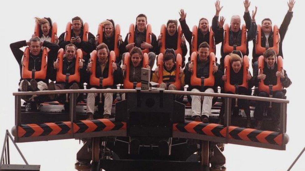 Photographs of Oblivion ride in Alton Towers