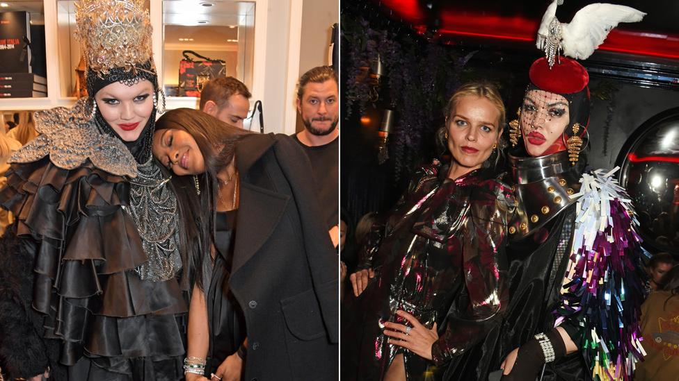 Daniel Lismore, Naomi Campbell and Eva Herzigova