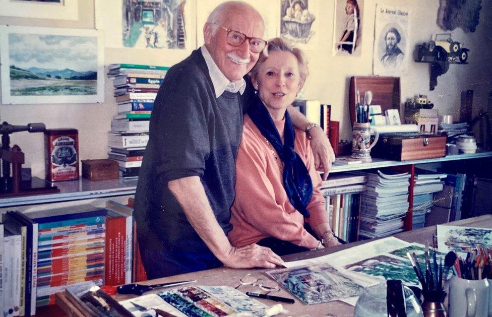 Simone with her father Pierre Probst