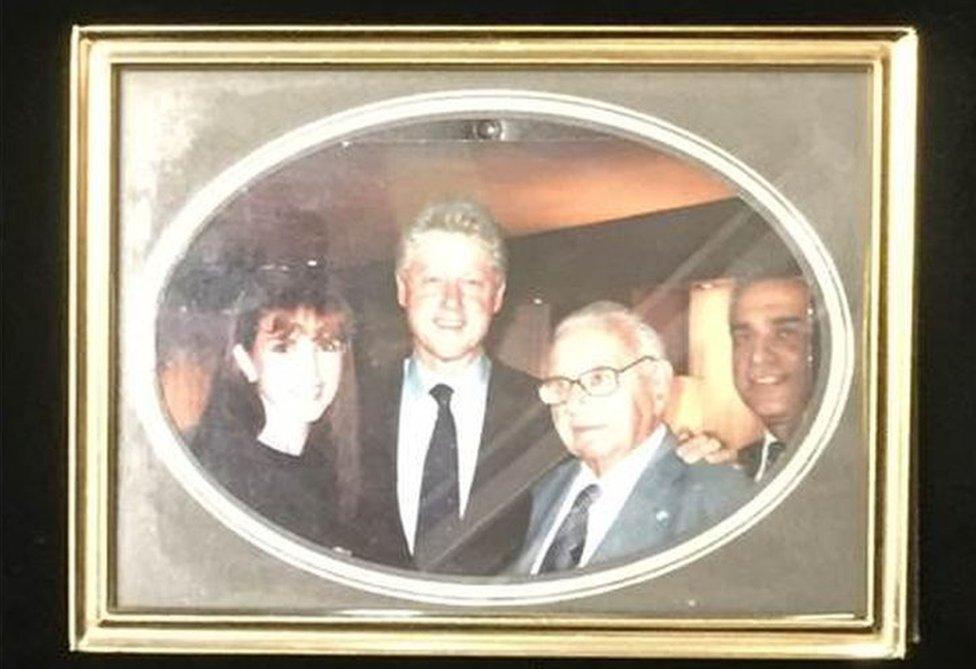 Sir Nicholas Winton with US President Bill Clinton