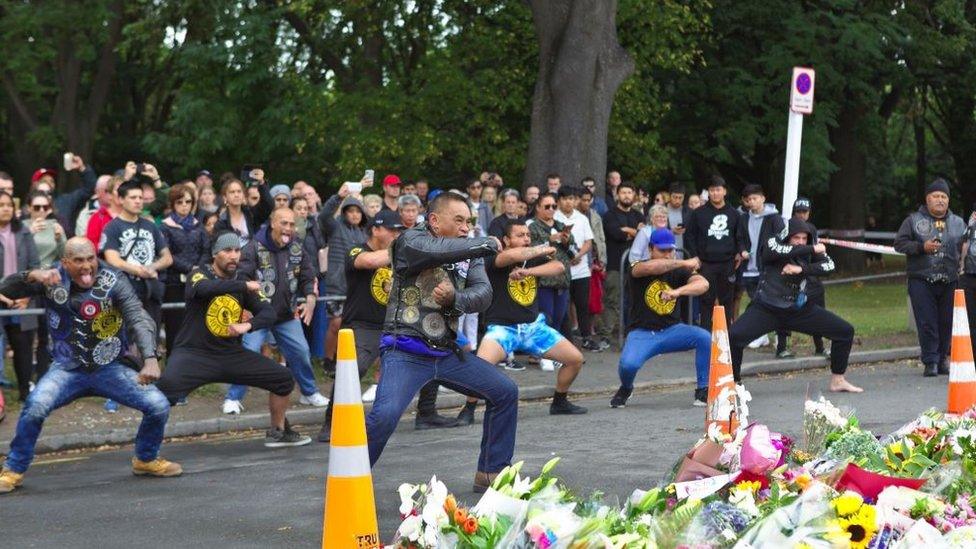 Group perform Haka at vigil