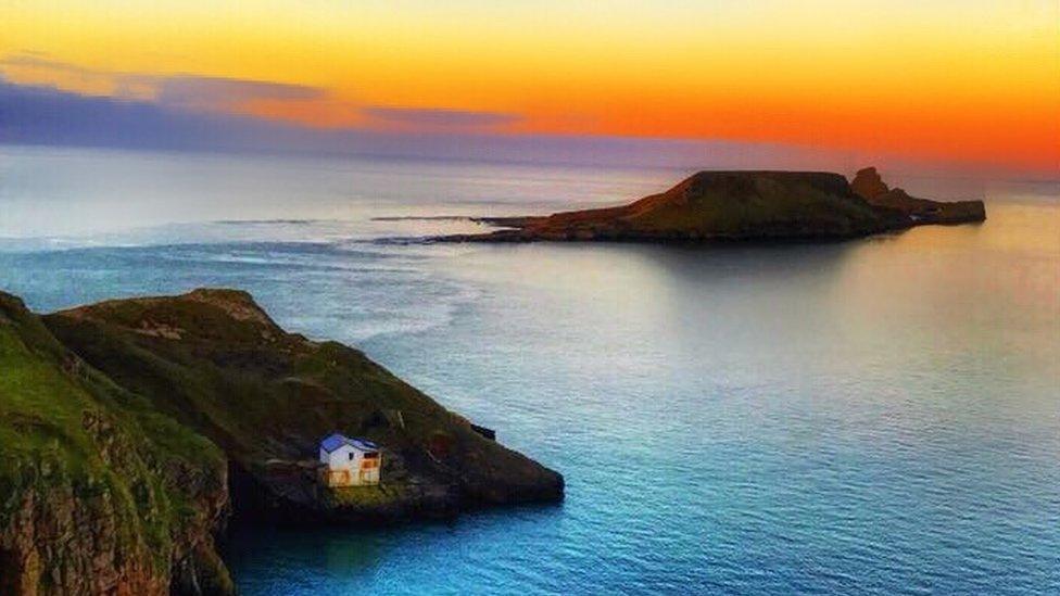 Worm's Head at dusk