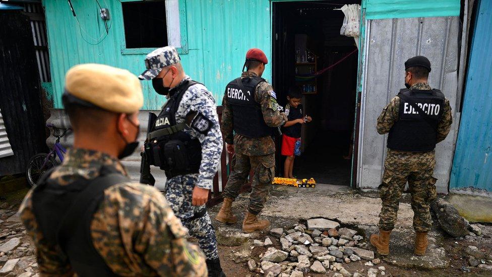 Armed police search homes for suspected gang members