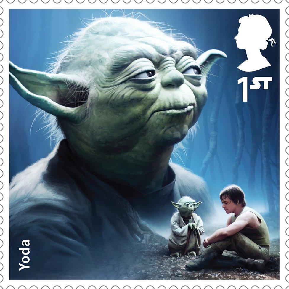 Stamp featuring Yoda