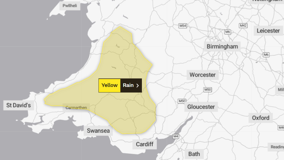 Weather warning map