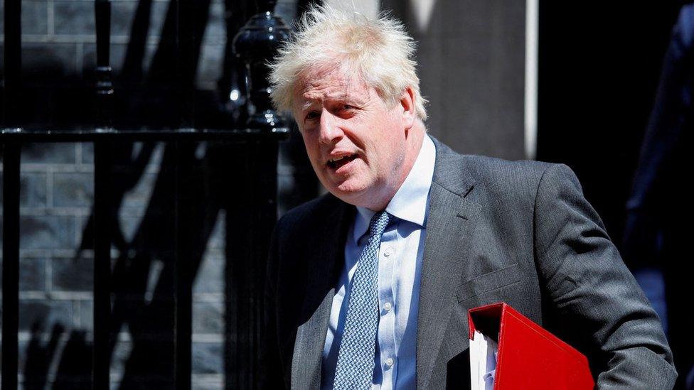 Prime Minister Boris Johnson outside Downing Street