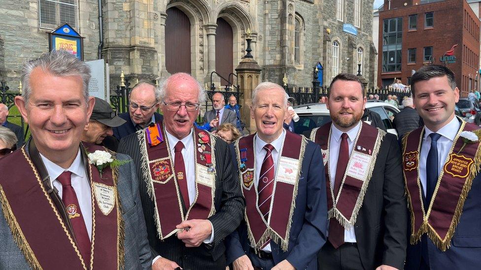 Edwin Poots, Jim Shannon, Gregory Campbell, Gary Middleton and Jonathan Buckley