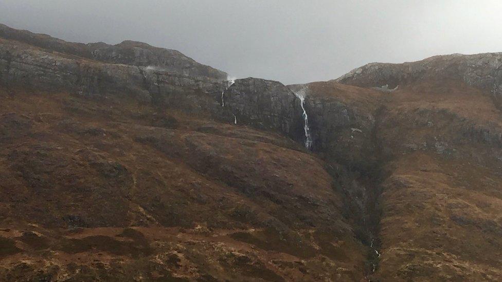 Waterfall at Beinn a' Mhuinidh