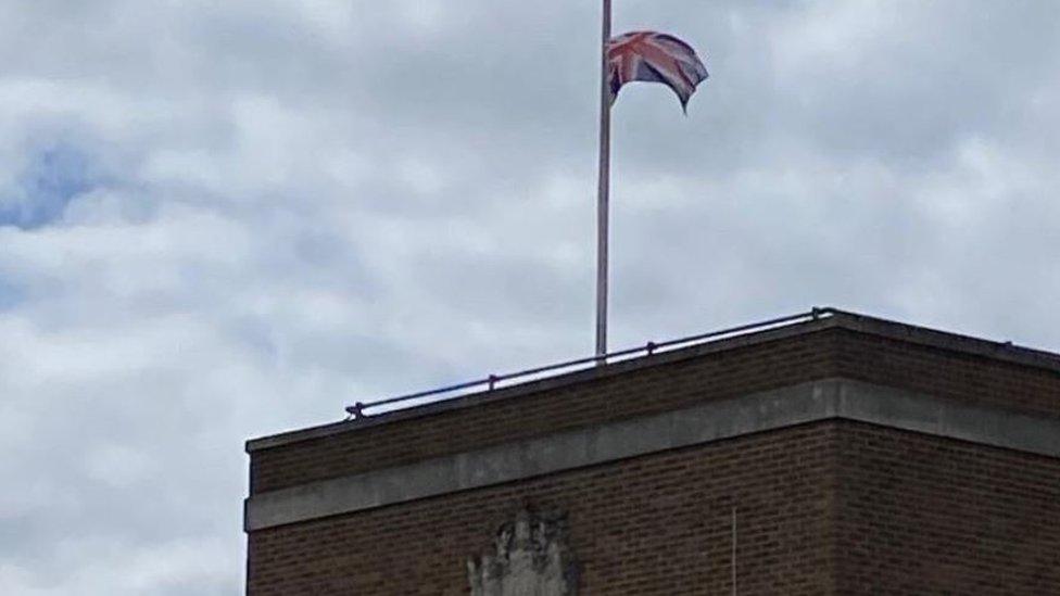 Flag at half mast