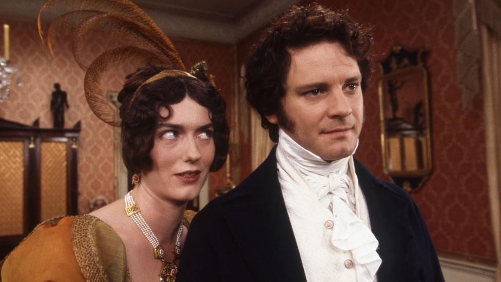 Anna Chancellor and Colin Firth in Pride and Prejudice