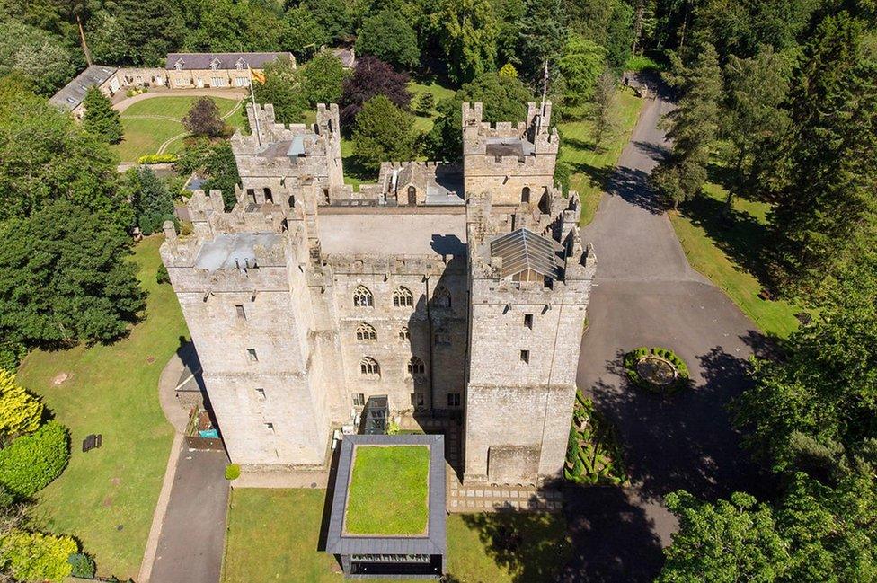 Aerial view of the castle