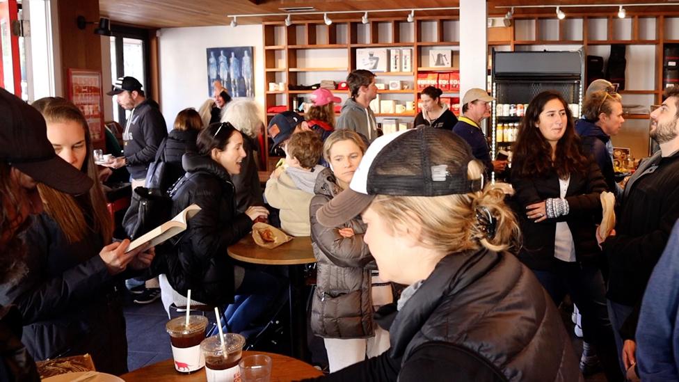 Customers at an Equator Coffees shop