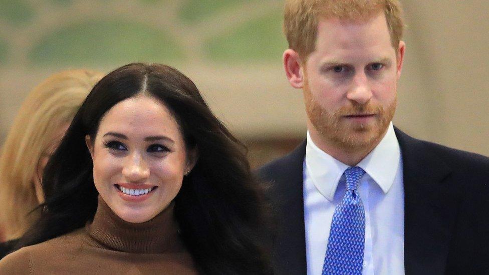 The Duke and Duchess of Sussex pictured shortly after they announced they would step back as senior royals