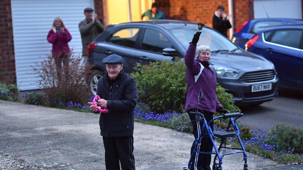 People applauding