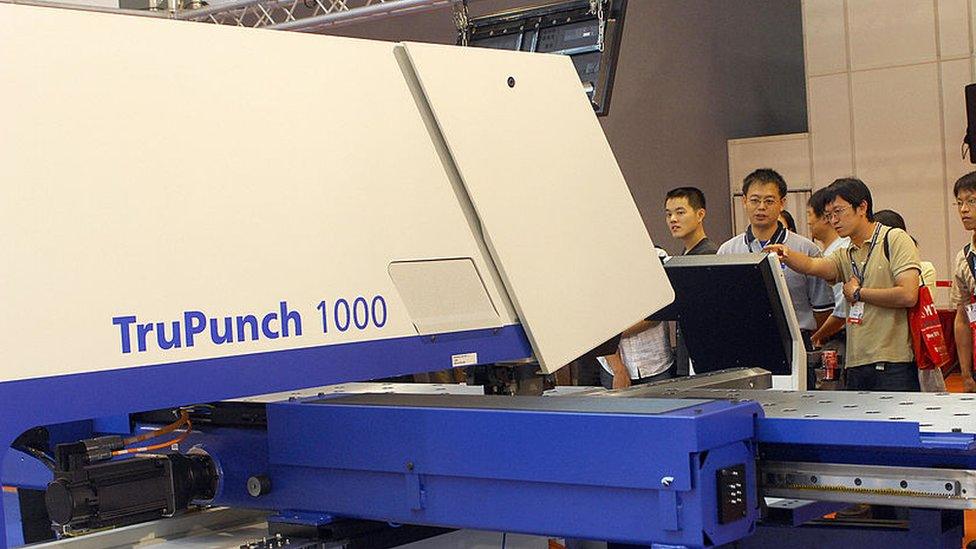 A German-made Trumpf robot