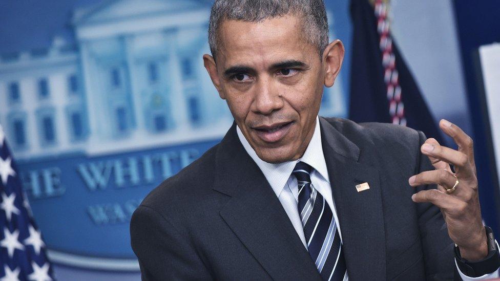 US President Barack Obama speaks on the economy in the Brady Briefing Room of the White House on 5 February 2016 in Washington