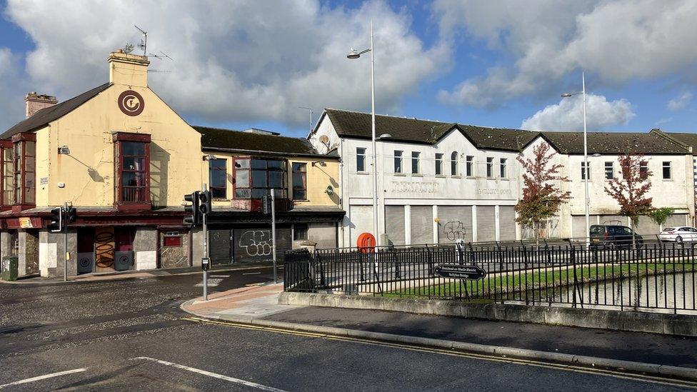 Vacant buildings on Merchant's Quay in Newry