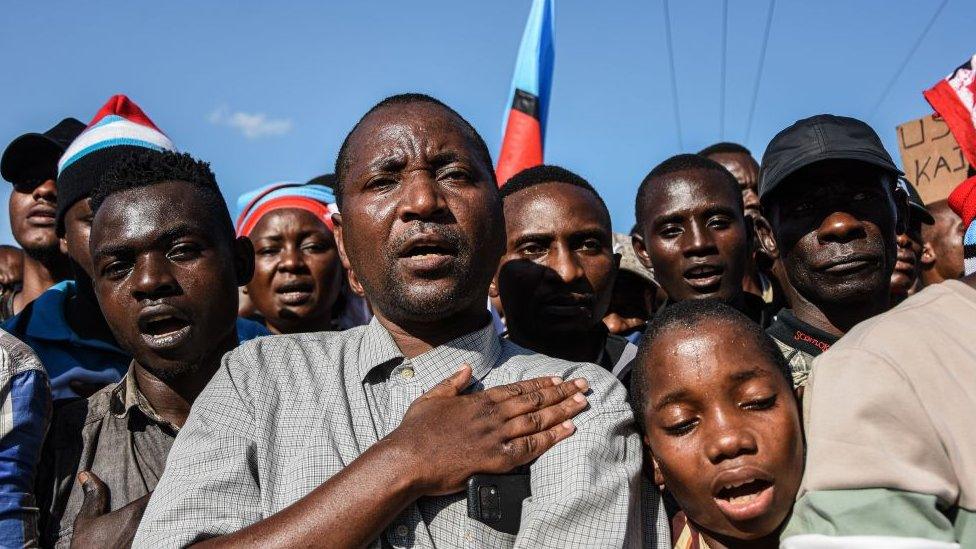 Chadema supporters at a rally in August in Dar es Salaam, Tanzania