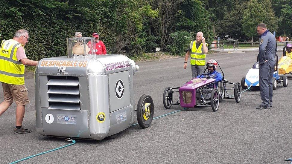 Carts involved in the Humber Bridge Soapbox Derby