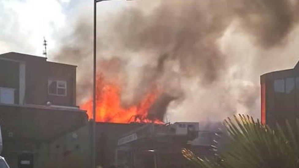 Fire in High St, King's Lynn