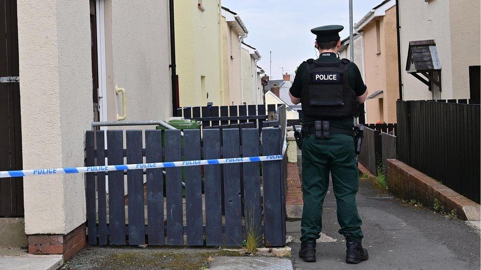 Police man at scene of assault