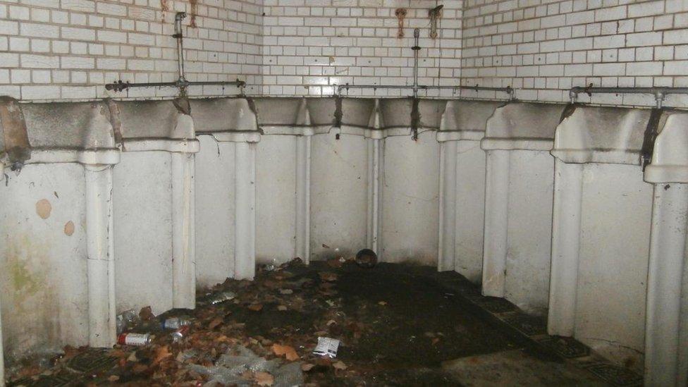 Urinals at the old Pill toilets