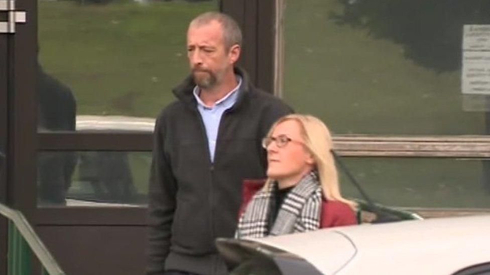 Mr and Mrs Larmour outside the inquest