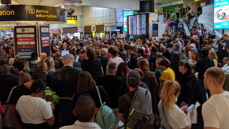 Chaotic scenes at Gatwick