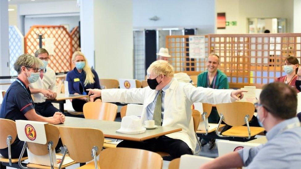 Boris Johnson at Royal Berkshire Hospital