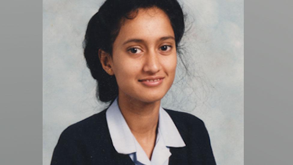 Rana Begum as a St Albans Girls School pupil