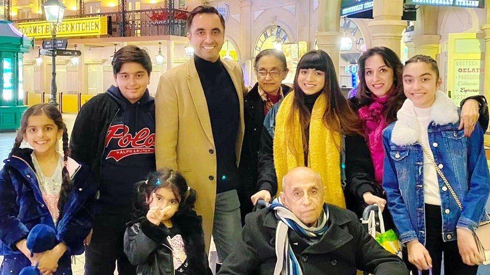 Khawaja Anwar with his family