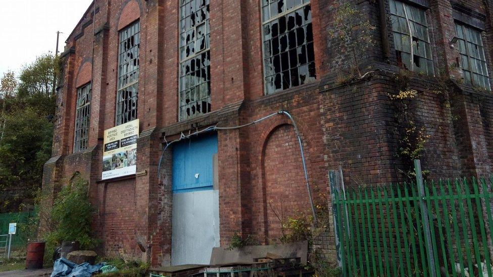 The old machine shop at Brymbo steelworks site