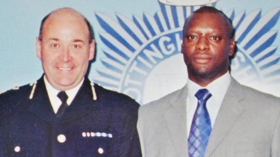 Former Chief Constable Steve Green with Trevor Gray