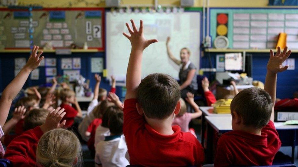 Teacher and children in a classroom