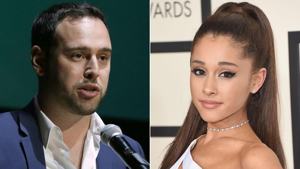 Scooter Braun and Ariana Grande